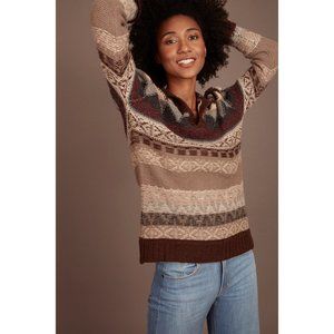 ZARA Lambswool Nordic Pattern Sweater Size M